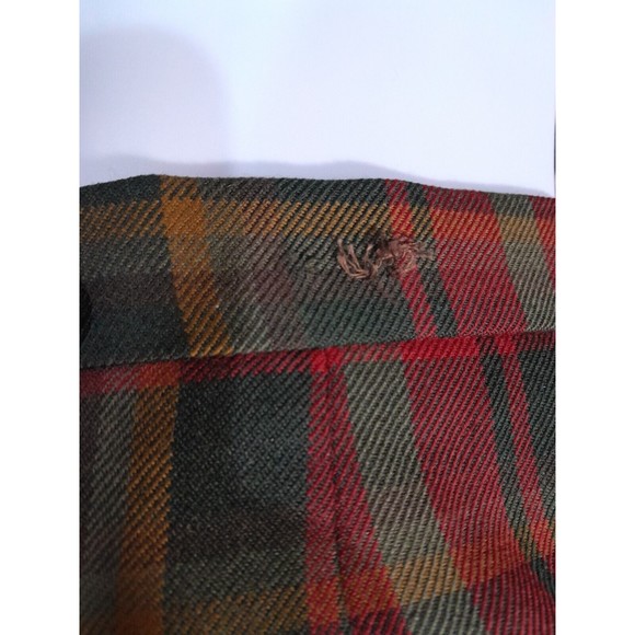 Vintage Kilt Kerry Hope Red Plaid Tartan Pure Wool   Made in Britain Sz 10 - Picture 8 of 14